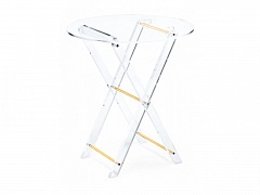 складной Spirit 40x45 clear / gold Журнальный стол - фото №1, Woodville17153