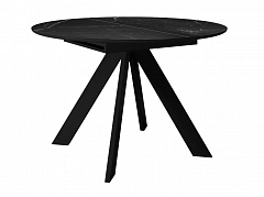 Стол DikLine SKC110 d1100 Керамика Черный мрамор/подстолье черное/опоры черные - фото №1, 99956970